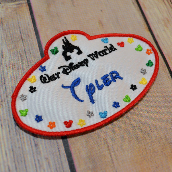 Personalized Disney Name Patch - Iron On, Bright