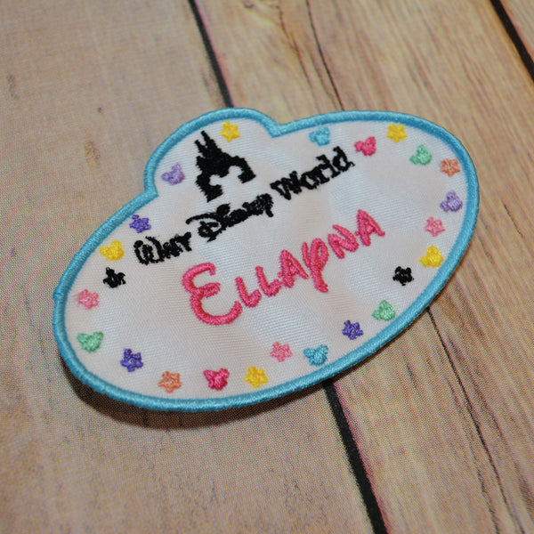 Personalized Disney Name Patch - Iron On, Pastels