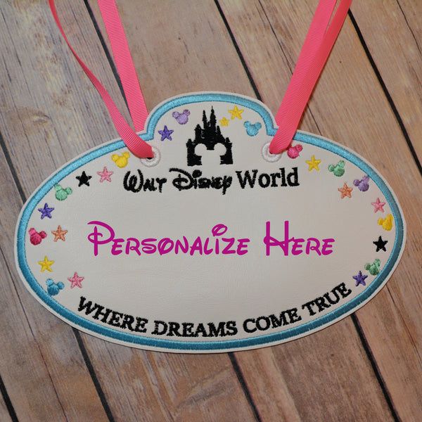 Personalized Disney Stroller Tag