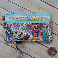 READY TO SHIP!! Double Zipper Pouch - Pocahontas