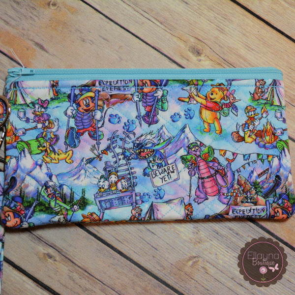 READY TO SHIP!! Med. Quilted Zipper Pouch - Everest