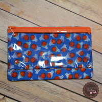 READY TO SHIP! Clear Front Zipper Pouch/Pencil Pouch - Basketball