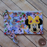 Applique Zipper Pouch - Mickey & Minnie Cruise