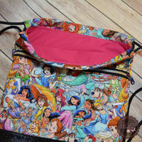 Custom Fabric - Begonia Drawstring Backpack