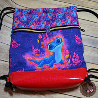 Custom Fabric - Begonia Drawstring Backpack