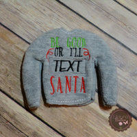Elf Sweater - Text Santa