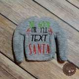 Elf Sweater - Text Santa