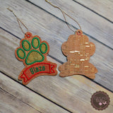 Personalized Christmas Ornament - Paw Print