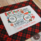 Personalized Christmas Placemat - Santa Cookie Placemat