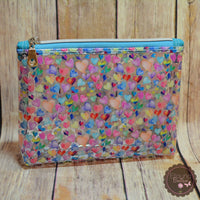 READY TO SHIP!! Midnight Kiss Pouch - Rainbow Hearts