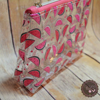 READY TO SHIP!! Midnight Kiss Pouch - Watermelon