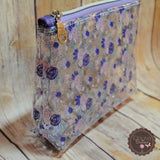 READY TO SHIP!! Midnight Kiss Pouch - Purple Flowers