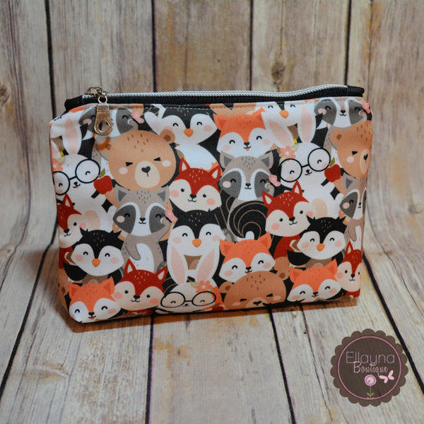 READY TO SHIP!! Midnight Kiss Pouch - Woodland Animals