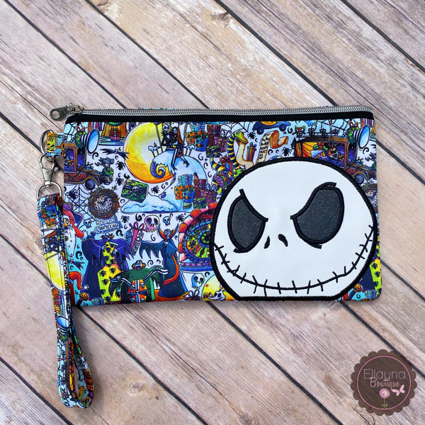 Applique Zipper Pouch - Nightmare Before Christmas, Jack