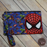 Applique Zipper Pouch - Spiderman
