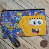 Applique Zipper Pouch - Sponge Bob